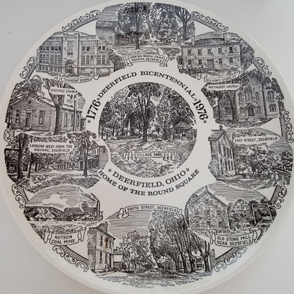 Vtg Kettlesprings Kilns Collector 10" Plate Deerfield Ohio 1776-1976 Pre-owned - Picture 10 of 11